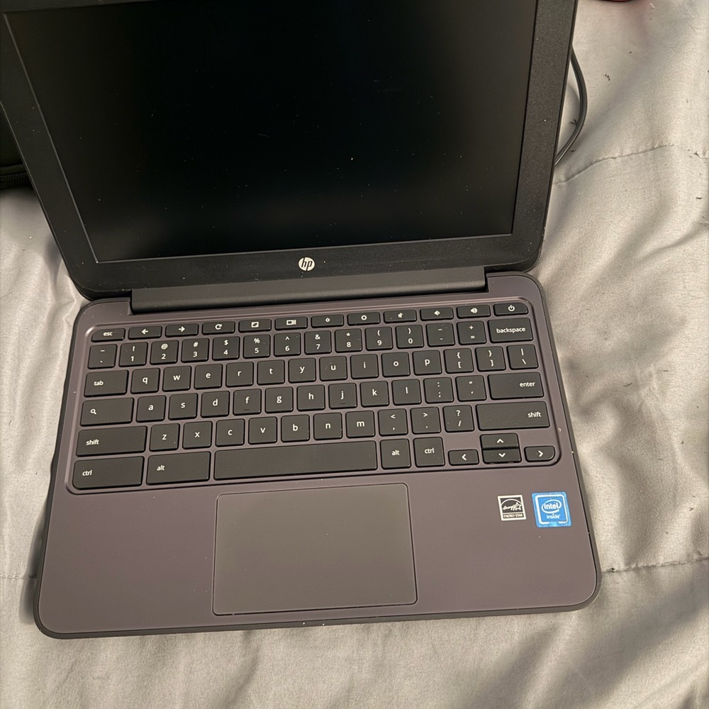 HP Gray Laptop with Black Keyboard